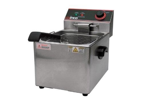 Winco EFS-16 Electric Counter Top Single Well Deep Fryer - 120V