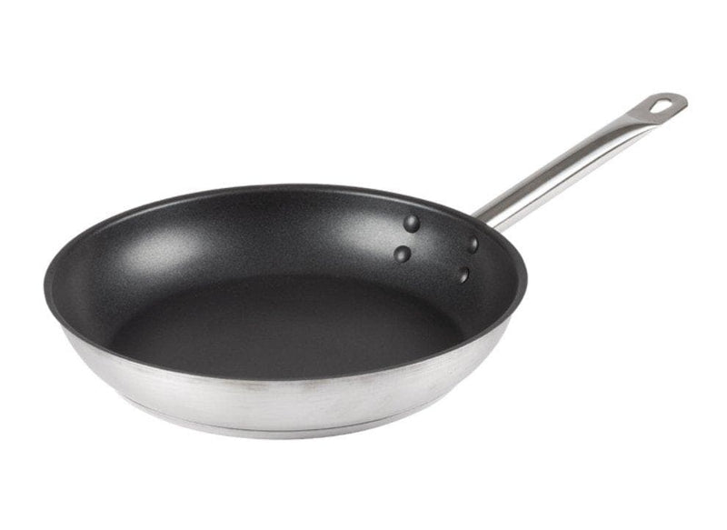 Winco Excalibur Stainless Steel Non Stick Fry Pan - Various Sizes