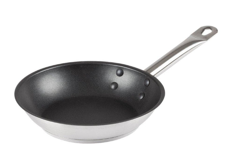 Winco Excalibur Stainless Steel Non Stick Fry Pan - Various Sizes