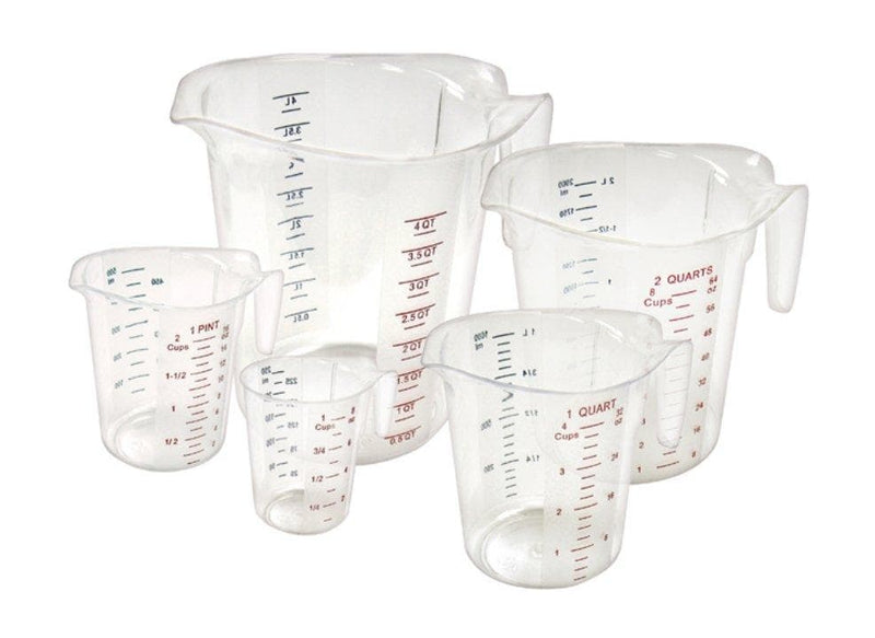 Winco Polycarbonate Measuring Cup With Colour Graduations - Various Sizes