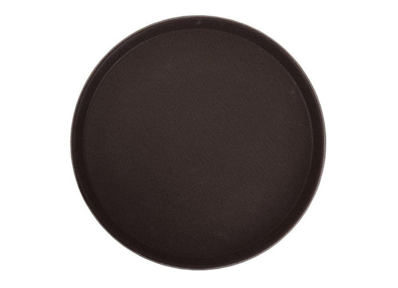 Winco Round Easy-Hold Rubber-Lined Tray - Various Sizes