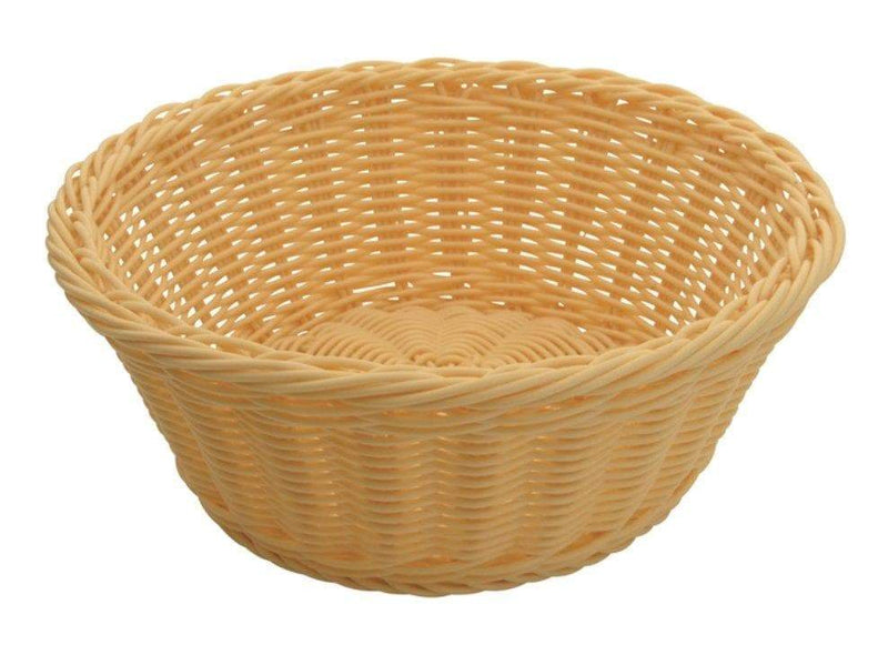 Winco Round Solid Cord Poly Woven Basket (Pack of 12) - Various Colours