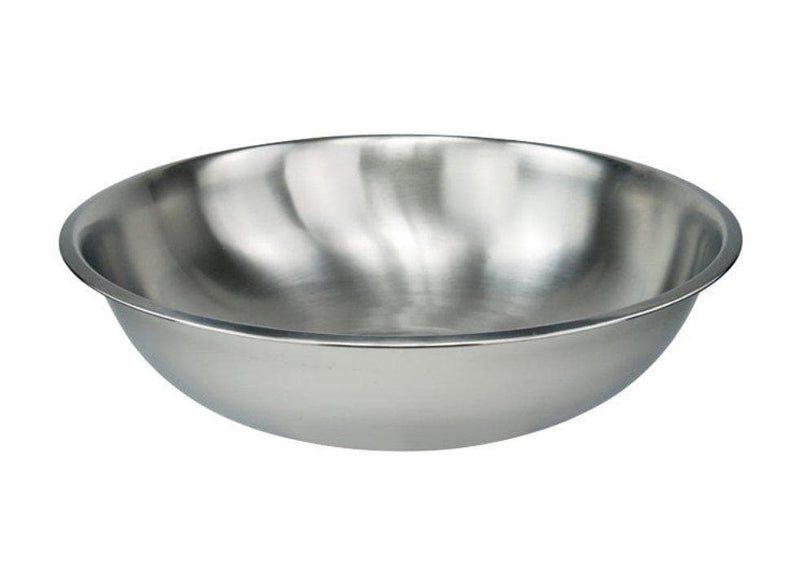 Winco Shallow Stainless Steel Heavy-Duty Mixing Bowl - Various Sizes