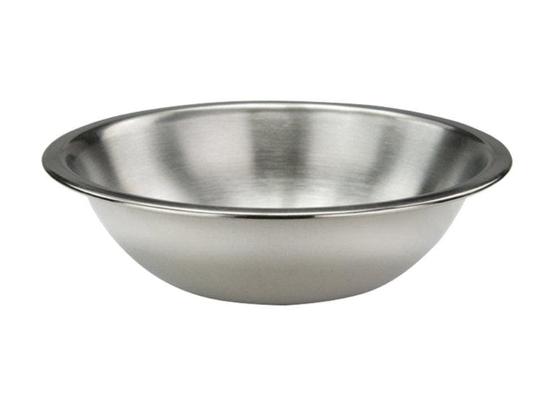 Winco Shallow Stainless Steel Heavy-Duty Mixing Bowl - Various Sizes