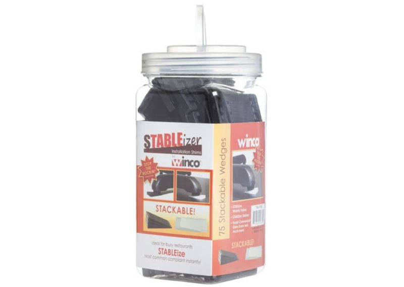 Winco sTABLEizer Plastic Table Wedges/Shims - Pack of 75