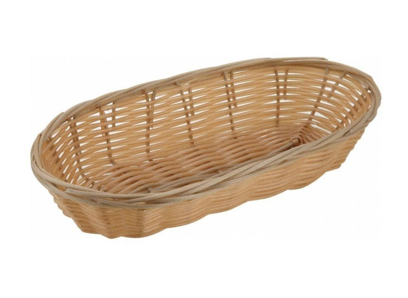 Winco Tan Poly Woven Baskets (Pack of 12) - Various Sizes