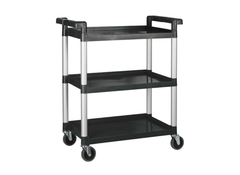 Winco UC-2415K Polypropylene Black Utility Cart, 330 Lbs Capacity