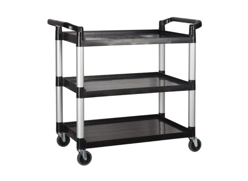 Winco UC-3019K Polypropylene Black Utility Cart, 400 Lbs Capacity