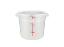 Winco White Polypropylene Round Storage Container - Various Sizes