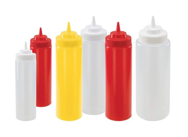 Winco Wide-Mouth Squeeze Bottles (Pack of 6) - Various Sizes/Colours