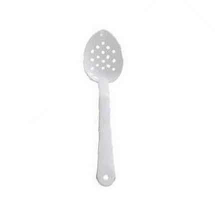 Thunder Group PLSS213WH 13" White Polycarbonate Perforated Serving Spoon