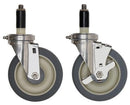 QUANTUM Mobile Kit Stem Casters, NSF for Shelving Unit, STAINLESS