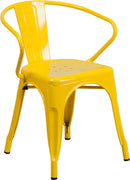 Flash Furniture Metal Indoor-Outdoor Chair With Arms