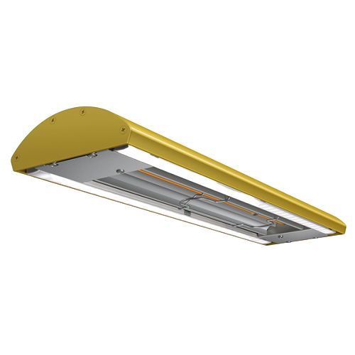 Hatco Glo-Ray® Standard Watt Curved Infrared Strip Heater Dual LED Lights 24"W Aluminum
