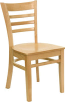 HERCULES Series Natural Wood Finished Ladder Back Wooden Restaurant Chair XU-DGW0005LAD-NAT-GG by Flash Furniture