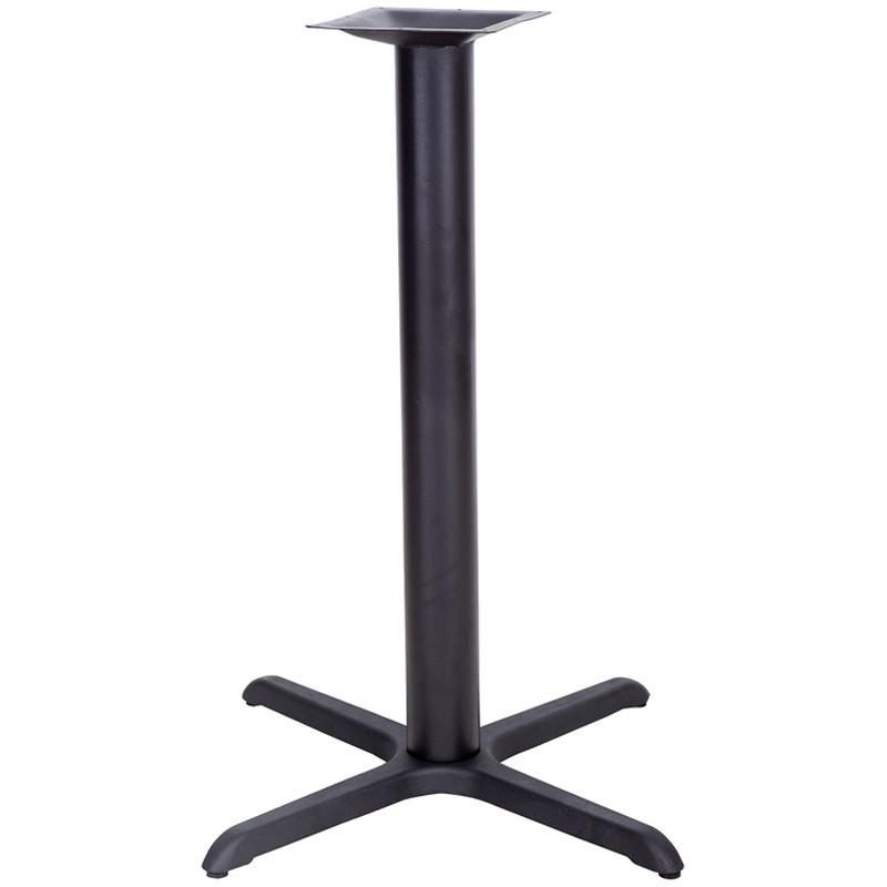 33'' x 33'' Restaurant Table X-Base with 4'' Bar Height Column XU-T3333-BAR-GG by Flash Furniture