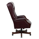 Flash Furniture KC-C696TG-GG High Back Traditional Tufted Burgundy Leather Executive Swivel Office Chair