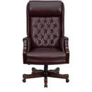 Flash Furniture KC-C696TG-GG High Back Traditional Tufted Burgundy Leather Executive Swivel Office Chair